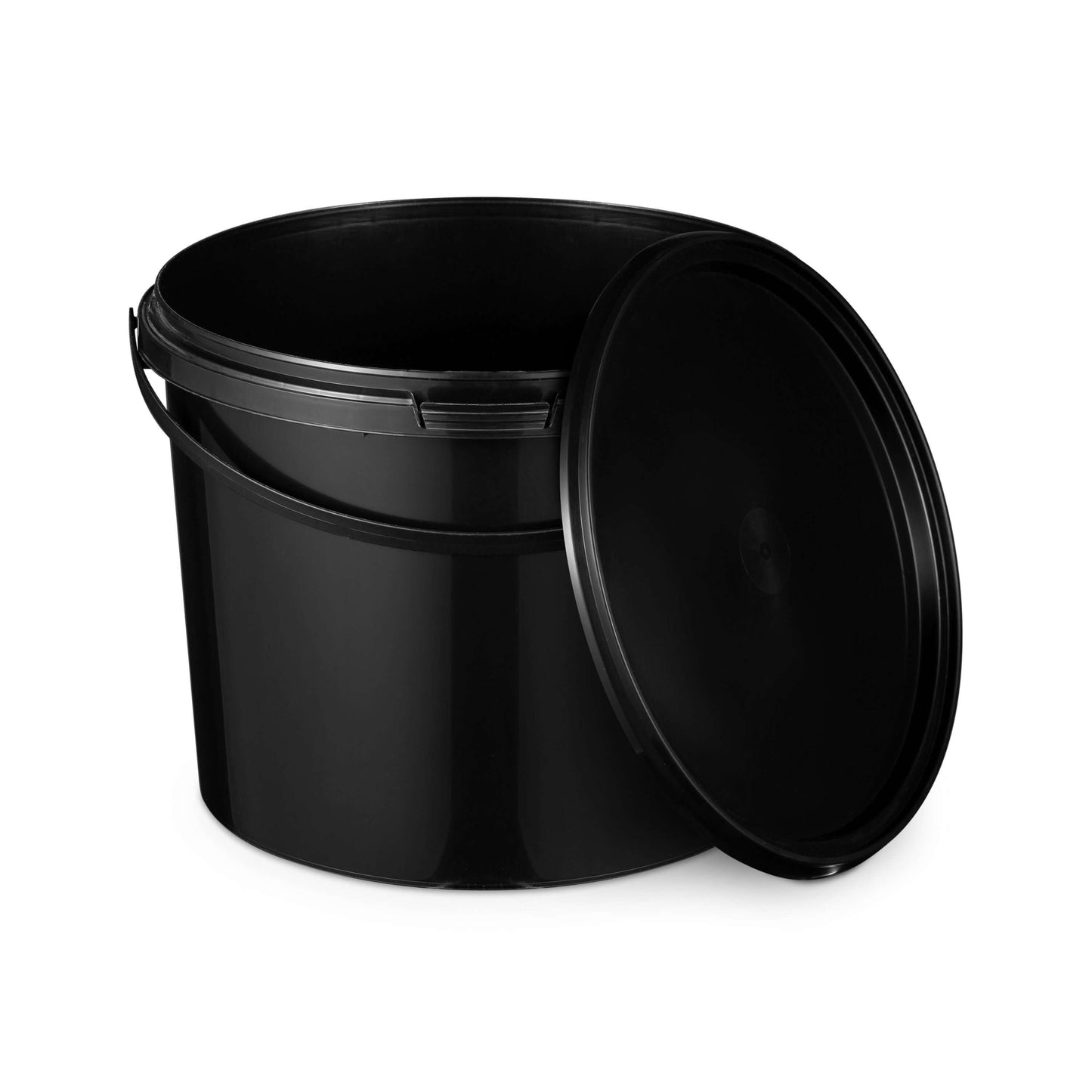 Eimer mit Deckel Schwarz