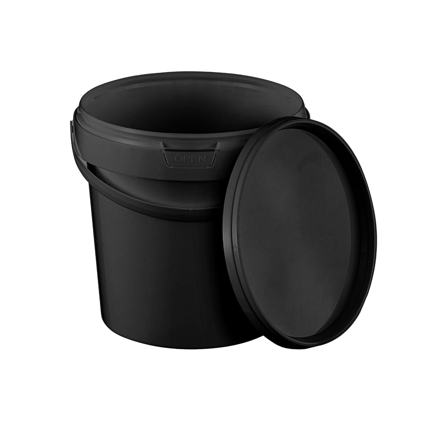 Eimer mit Deckel Schwarz