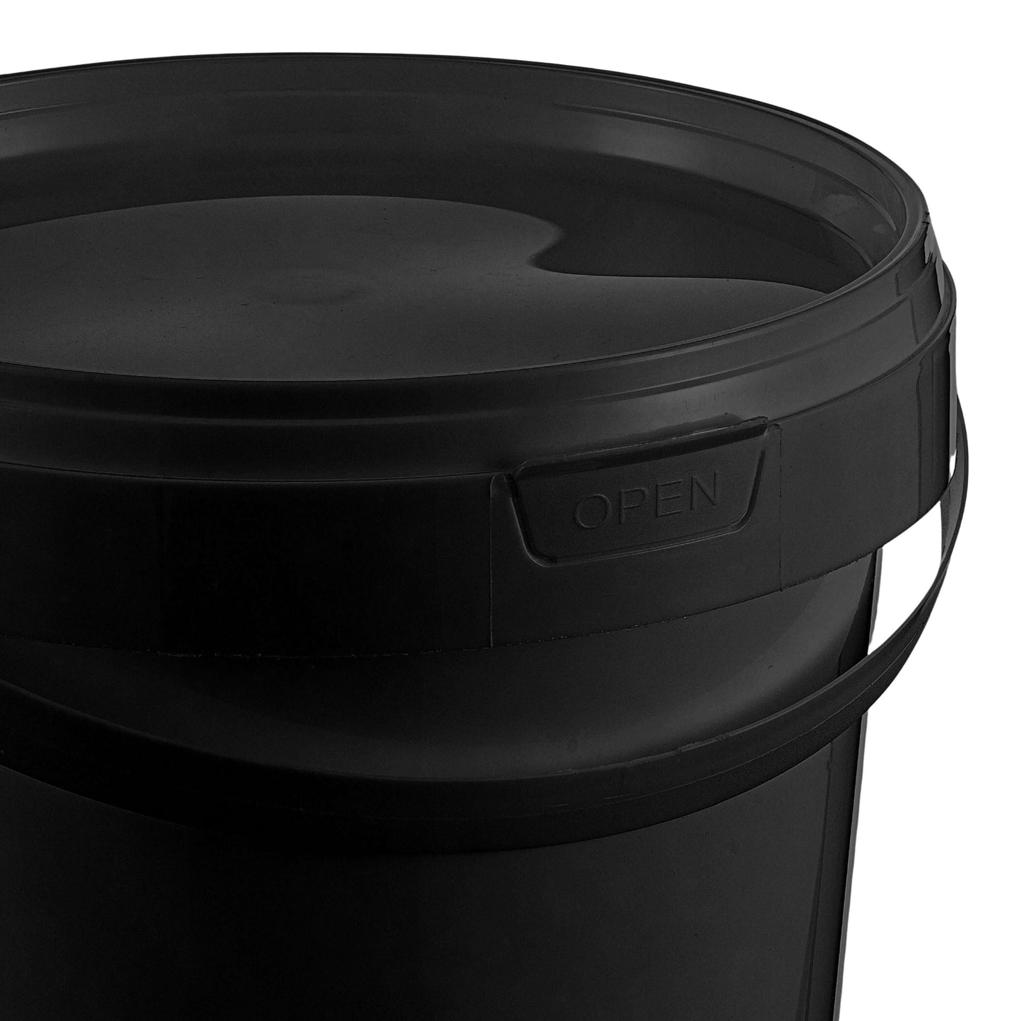 Eimer mit Deckel Schwarz
