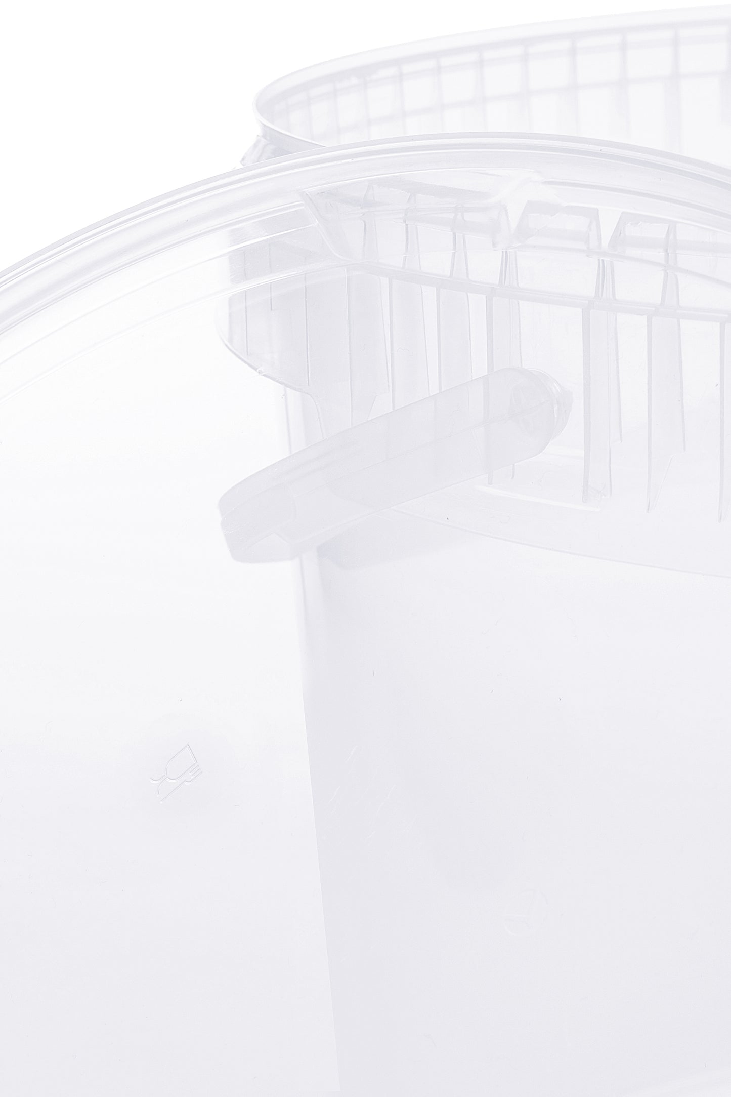 Eimer mit Deckel transparent