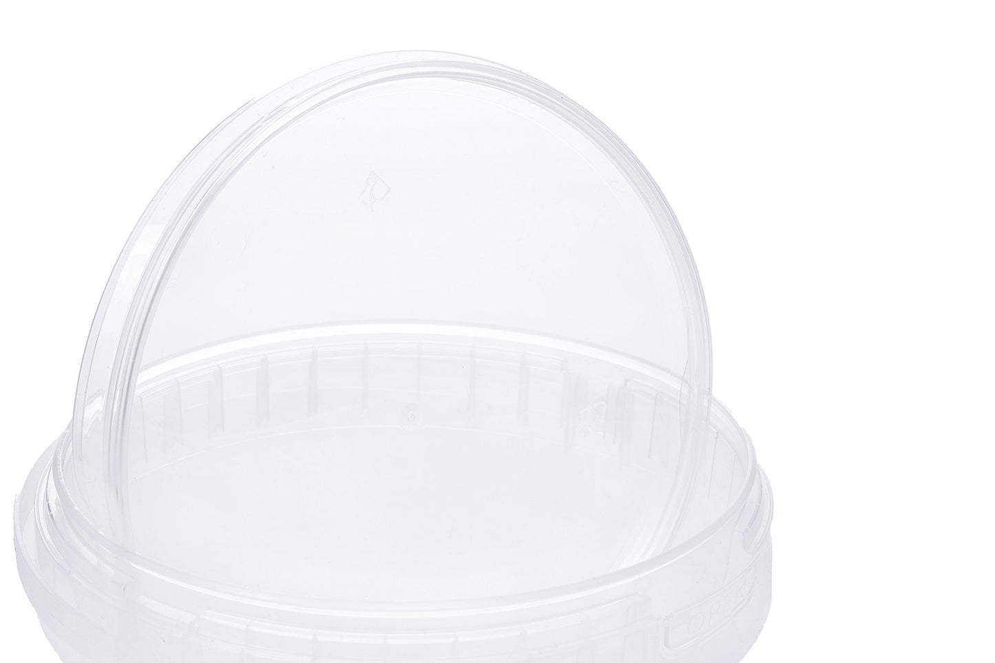 Eimer mit Deckel transparent