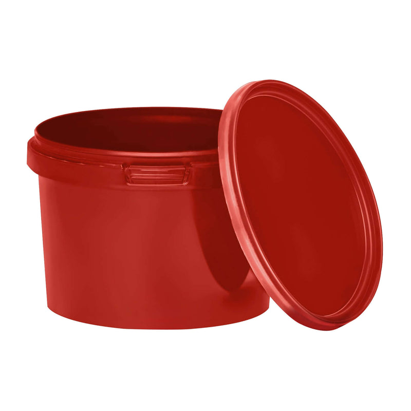 Eimer mit Deckel Rot - 0.5L