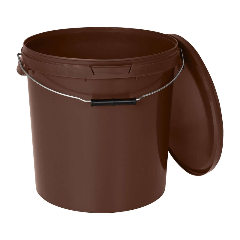 Eimer mit Deckel Braun - 30L