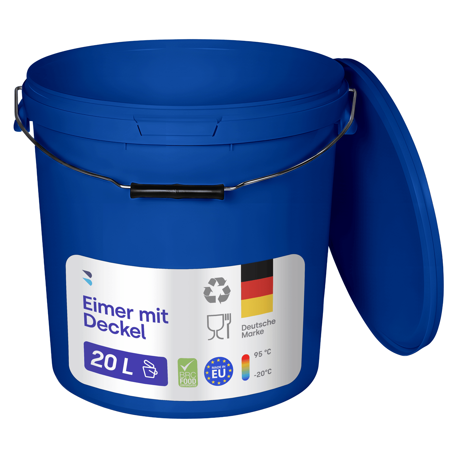 Eimer mit Deckel Blau