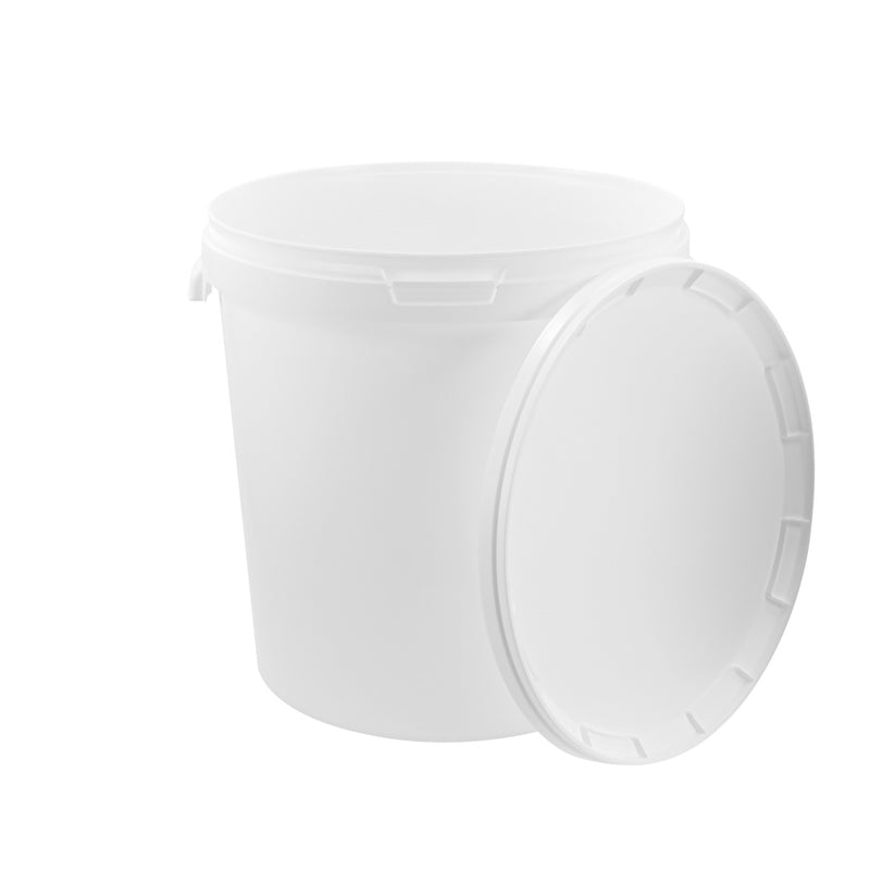 Eimer mit Deckel weiß - 30L