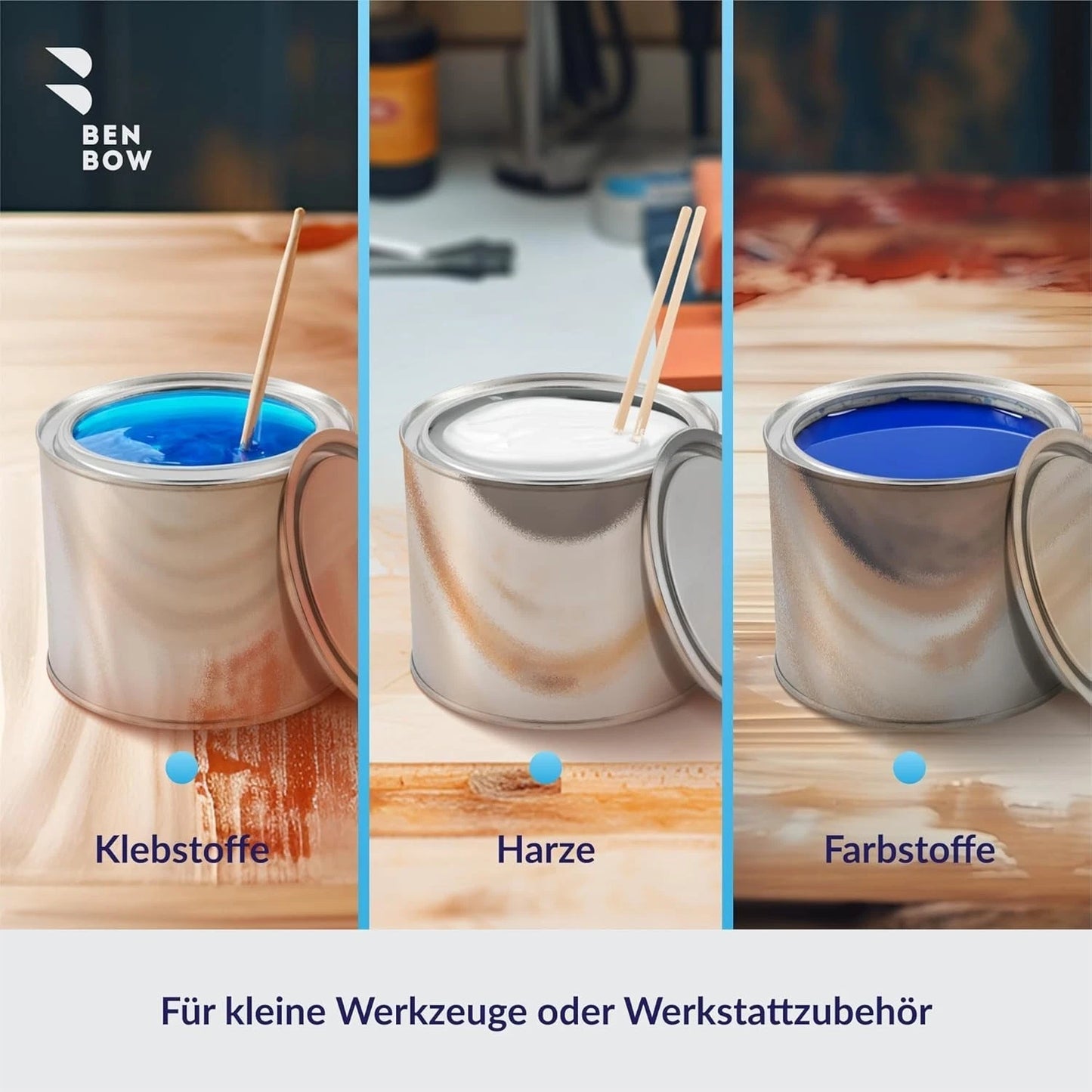 Leere Blechdose / Blecheimer aus Weißblech mit Deckel, verschiedene Größen