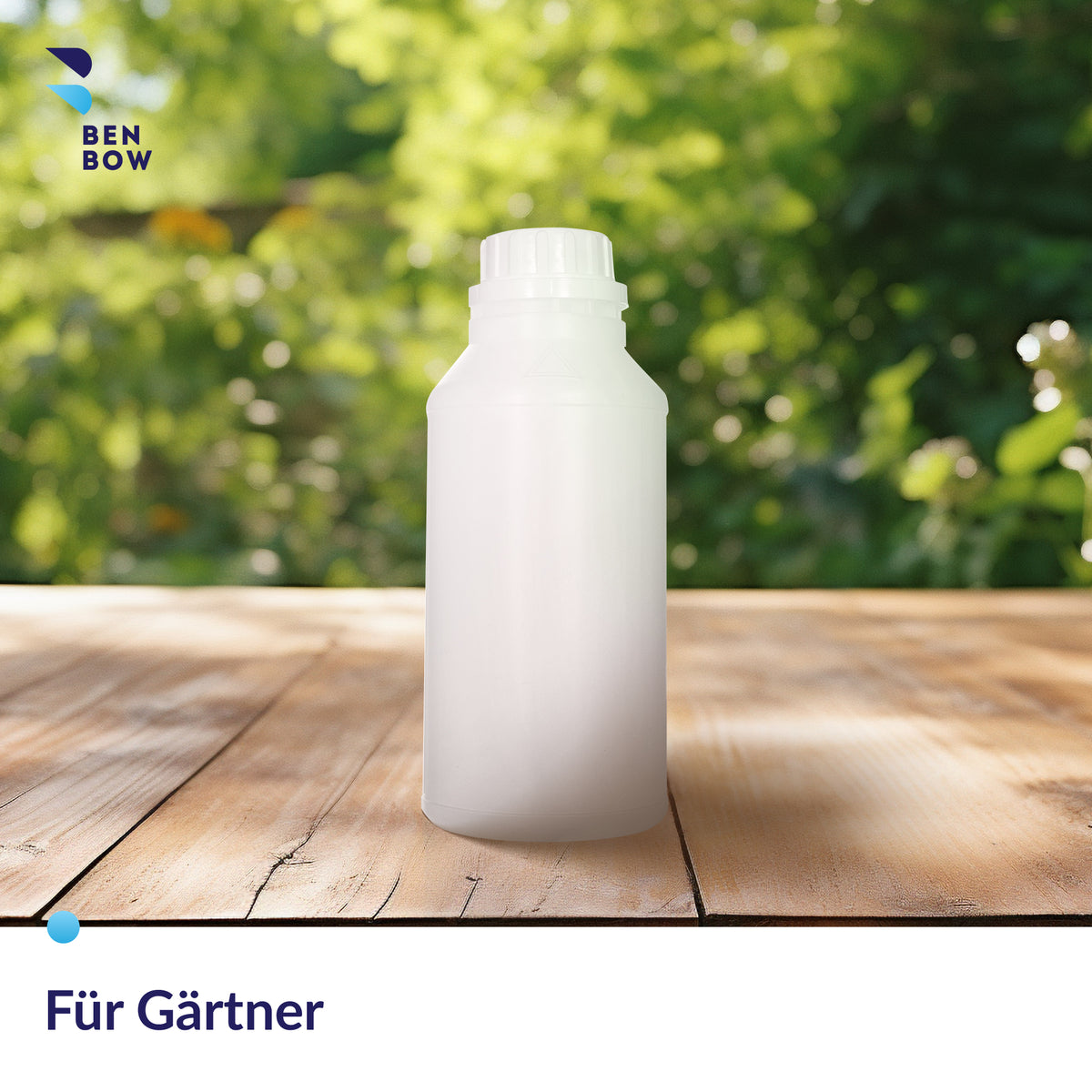 BenBow HDPE Kunststoffflaschen 50 ml - 1 L mit Schraubverschluss, Skala oder Pinsel